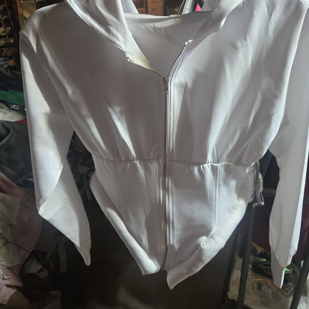 Women's White Bomber Jacket